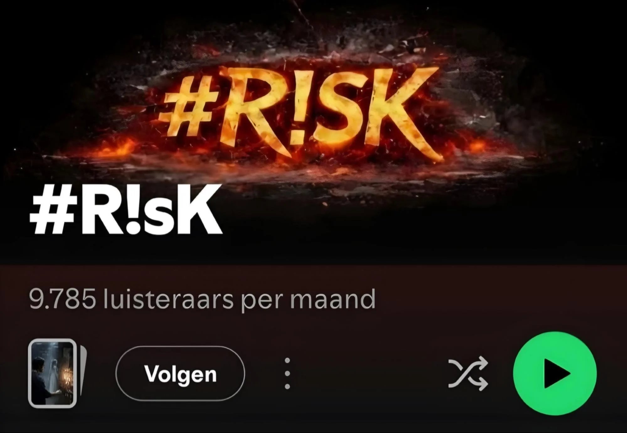 Spotify For Artists listener stats for #R!sK's release You've Been On My Mind, showing the growth in listeners and algorithmic streams